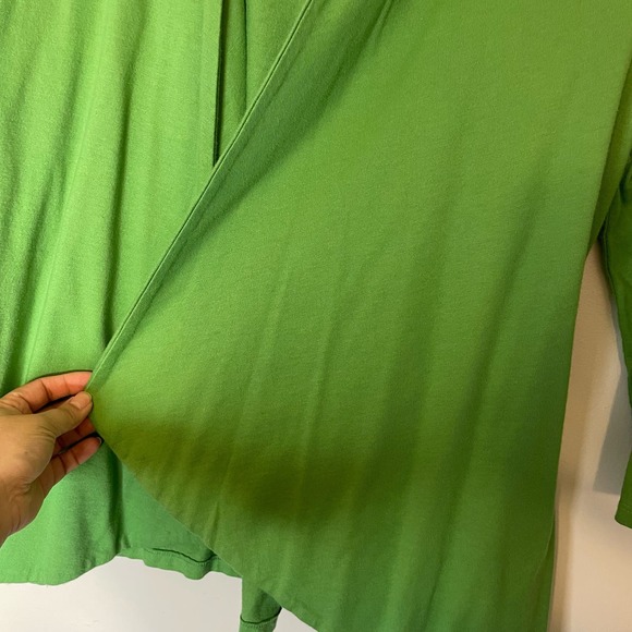 Charter Club Open Front Cardigan Green Women's Size M 3/4 sleeves cotton modal - Picture 8 of 8